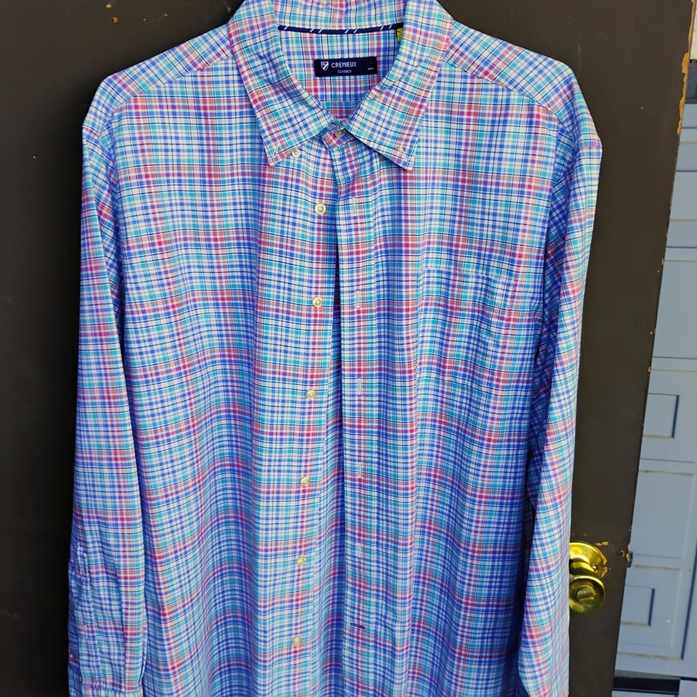 Vineyard Vines Men's Blue Plaid Shirt
